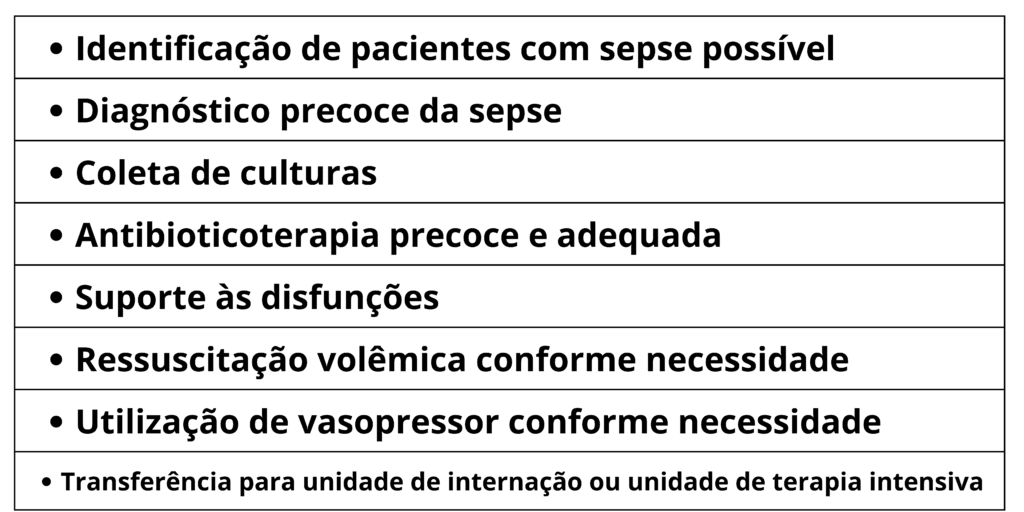 Objetivos de cuidado do paciente séptico